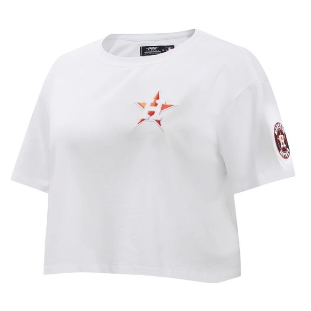 Pro Standard T-Shirt Women's MLB Houston Astros Cropped Boxy Tee Large